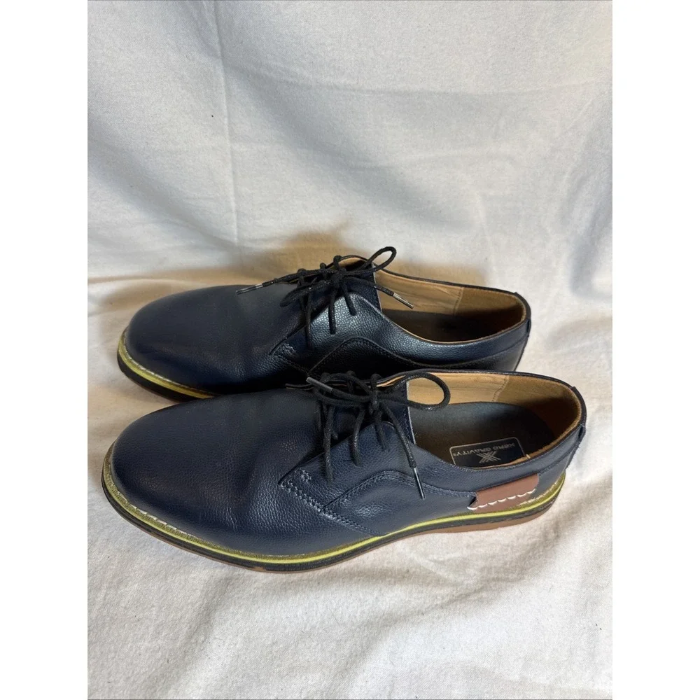Leather Dress Shoes Lace Up Zero Gravity Cody‎ James Insoles Men's 10.5 Dk Blue